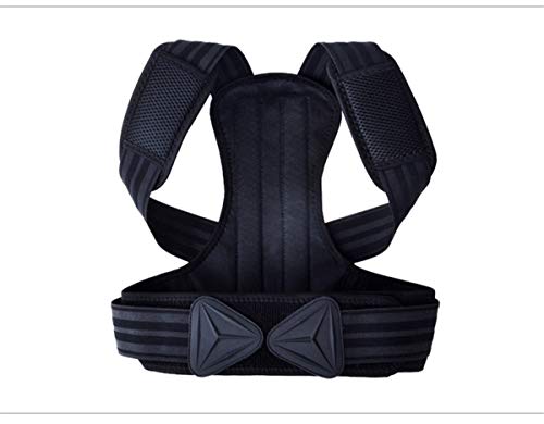 Lz Breathable invisible correction belt Children's kyphosis correction back fixed internal wear posture with unisex models (Color : Black, Size : XL)