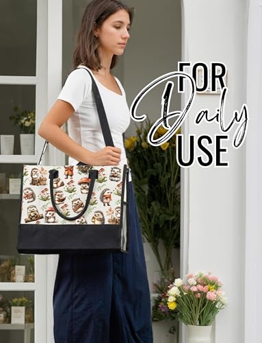 Bolso Tote de Lona con Cierre y Correa para Mujer miniatura 3
