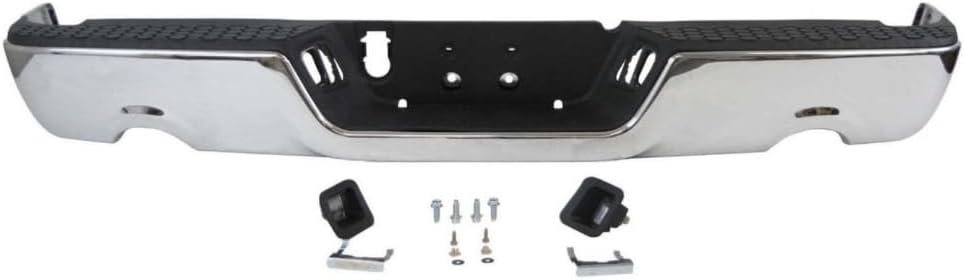 Complete Rear Step Bumper Assembly Fits Ships Today (Chrome, Steel) CH1103118,68049740AB-PFM ensures Quality and Performance Bumper Cut-Outs Without Park Assist Sensor