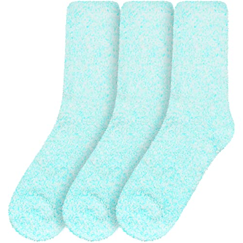 Image of BambooMN Women's Fuzzy Warm Feather Soft Socks - Value Packs
