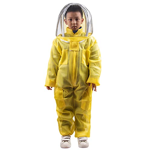 Traje de abeicultura protector de algodón para niños con capucha ventilada 140cm 2