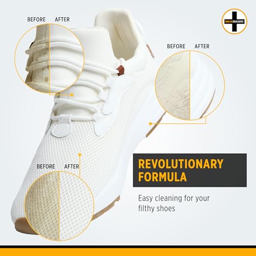 SneakERASERS Overnight Soak, Shoe and Sneaker Cleaner, No-Scrub Detergent for Sneakers athletic shoes, and more. No fuss!, White