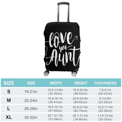 Love You Aunt Luggage Covers Washable Travel Suitcase Cover Elastic Baggage Protector2