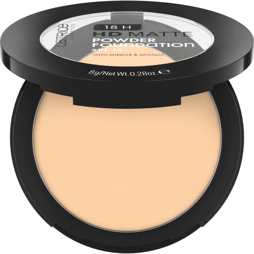 Catrice Base en polvo mate 18H HD, de larga duración, matificante, cubriente, mate (8g)