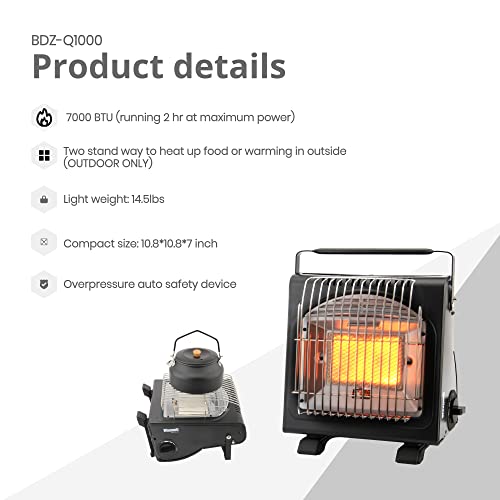 Waymult WM-Q1000 2 In 1 Outdoor Butane Gas Portable Heater thumb #2