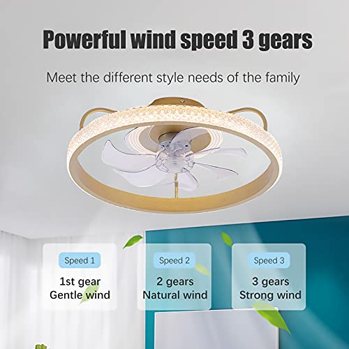 Ventilateur de plafond télécommande et éclairage LED silencieux réglable - 6