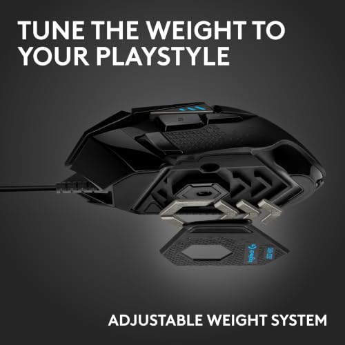 Logitech G502 Hero Gaming Mouse, 25,600 DPI, Black - Image 4