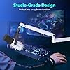 FIFINE Microphone Stand, Mic Boom Arm Stand, Low Profile Podcast Scissor Suspension Stand with Desk Mount, Cables Channels Management, Metal Arm Stand for Recording, Streaming, Gaming-BM88 White #2