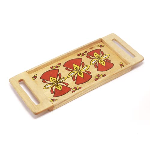 Plateau de service en bois peint Sohrai, une idée cadeau originale et durable