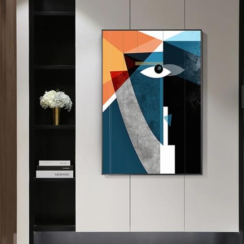 Tableau œil géométrique affiche visage abstrait moderne nordique 40x60 - 2