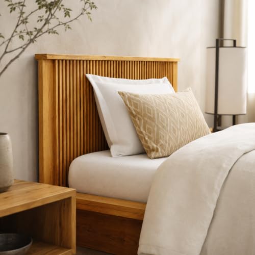 Image of Bniture Modern Low Height Single Size Bed Without Storage | Engineered Wood Platform Bed Headboard | Bed King Size Wooden Cot Double Bed for Bedroom 3 Year Warranty (Giant Wood)