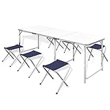 【Aplicación】El juego de mesa de camping es ligero. Gracias a la práctica asa de transporte, este juego es perfecto para usar en cocinas, patios, jardines, picnics y campings.