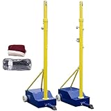 ✅【Hauteur réglable】Le filet de volley-ball avec poteaux est réglable sur deux hauteurs : 1,55 m (hauteur standard d’un filet de badminton) et 2,1 m (hauteur standard d’un filet de volley-ball). Adapté aux enfants, aux adolescents et aux adultes, son réglage en hauteur est simple et rapide grâce à un levier.