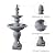 Teamson Home 52.56 in. Outdoor Two-Tier Water Fountain with Realistic ICY Stone Texture for Outdoor Living Spaces Creating a Calming Oasis for Gardens, Landscaping, Patios, Balconies, Lawns, Gray
