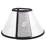 Xinlinke New Protective Collar Wound Healing Cone Protection Smart Collar Compatible with Cat Small Pet 5# Transparent White & Black