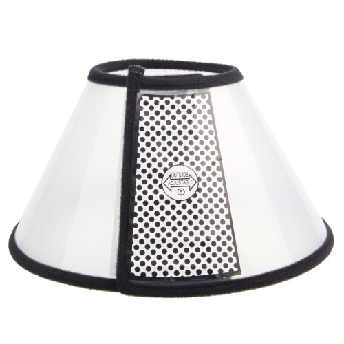 Xinlinke New Protective Collar Wound Healing Cone Protection Smart Collar Compatible with Cat Small Pet 5# Transparent White & Black