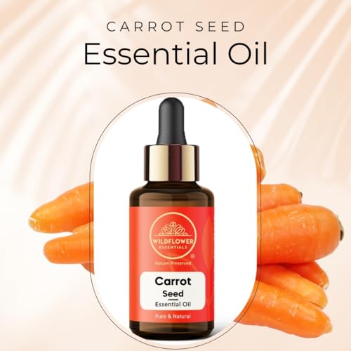 Image of Carrot Seed Essential Oil | Hair Growth Oil | Massage Oil | Body Oil for Glowing Skin | No added Fragrance, Lightweight & Easy Absorable - 15 Ml