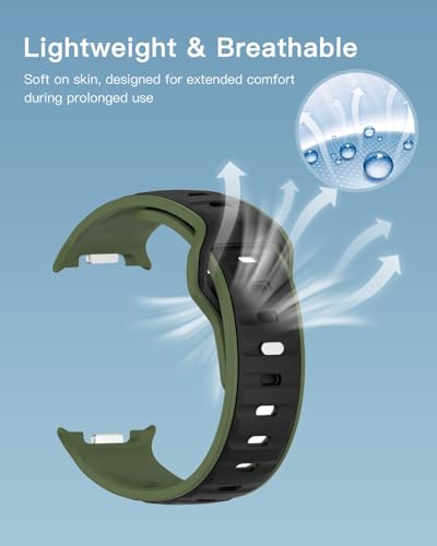 Image of Bands for Samsung Watch 8 Smartwatch,Sport quick-release Silicone Band for Samsung Watch 8,Soft Lightweight & Ventilated Comfort Replacement Smartwatch Strap,Adjustable Wristband