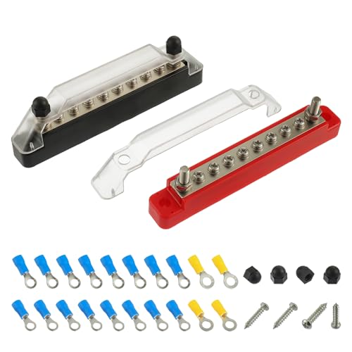 BOJACK Power Distribution Terminal with Cover 2 x 1/4