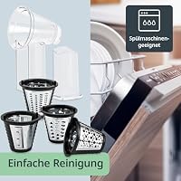 ADE Gemüseschneider elektrisch | Gemüsehobel | Reibe für Obst und Gemüse | Karotten, Gurke, Nüsse | 4 extrascharfe Einsätze | Käsereibe 200 bis 500 W – Ansicht 6