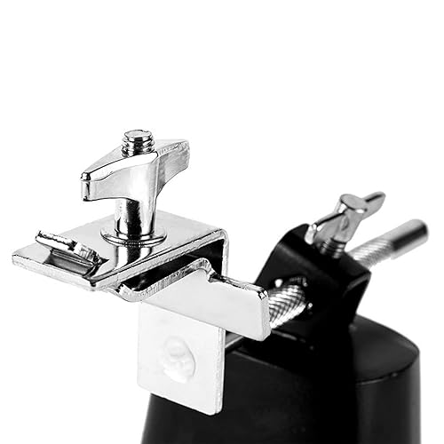 Cowbell Holder, Jazz Drum Kit Adjustment Percussion Accessories Removable Hoop Mounted Clamp for Bass Drum Hoop Up or Down Adjustment (Cowbell)