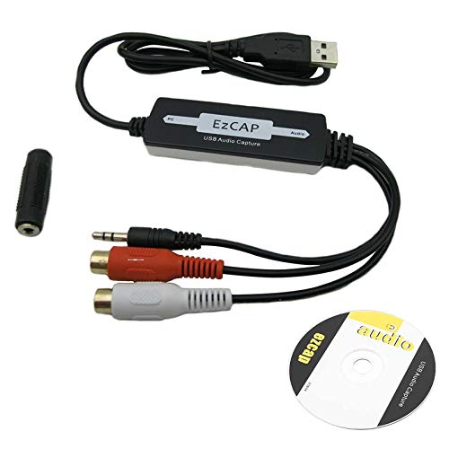 GRACETOP USB 2.0 Audio Grabber- 3.5mm & 2RCA L/R Audio Capture Aufnahme Kabel für Bandlaufwerk, CD-Audioaufnahme Windows XP/Vista/7/8/8.1/10/MAC Kompatibel – Bild 8