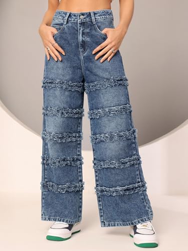 Image of Dolce Crudo High Rise Wide Leg Jeans for Women