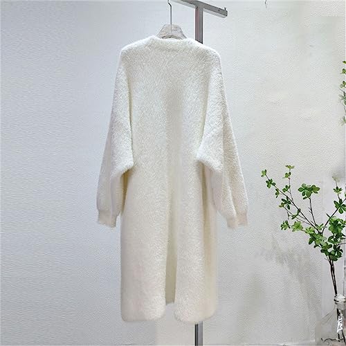 Women's Solid Knitted Cardigan Loose Casual Knitewear Outwear Basic Long Knit Coat3