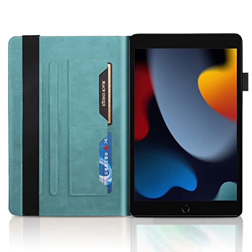 Succtopy Case for iPad 9th/8th/7th Generation (2021/2020/2019) 10.2 Inch Folio Flip PU Leather Cover with Pen Holder Protective Tablet Case with Stand Function iPad 10.2 2021/2020/2019 Blue - Image 3