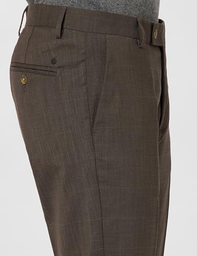 Image of Arrow Men Tapered fit Polyester CheckedMid-Rise waistTrousers