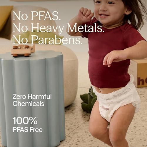 Image of Hoppi Pure Active Baby Diaper Pants, Size 4, 76 Count, 2T-3T | Feather-Soft Diaper Pants with 360 Waistband, Quick-Absorb Core, 14-Hour Protection for Active Play, Naps and Daycare