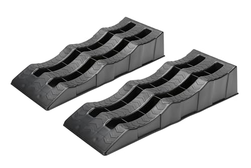 Lampa 62113 Coppia cunei livellatori e di stazionamento per camper, 3 altezze, 4-7-10 cm, fino a 3,5 tonnellate