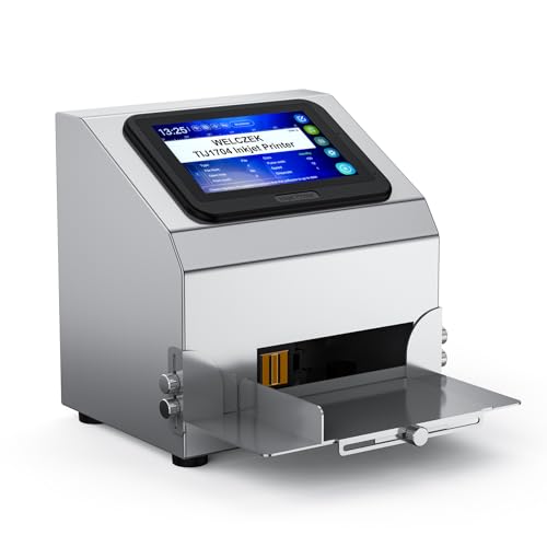 WELCZEK TIJ1704 - Máquina de Codificación de Inyección de Tinta Inteligente | Impresora Portátil para Fechas/Lotes/Logos/Códigos-Barras-QR | Cartucho de Secado Instantáneo (TIJ1704)