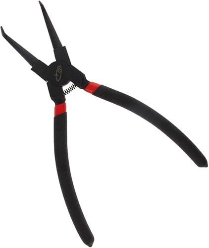 Miniatura 2 de Utoolmart Alicates de anillo de presión internos alicates de anillo de retención en ángulo de nariz doblada de 9 pulgadas 1 unidad