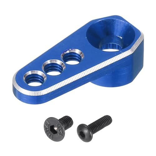 MECCANIXITY Aluminum Alloy 1/18 25T Steering Servo Arm Horn Deep Blue for DIY RC Car/Boat/Airplane Boat Accessories 1 Pcs