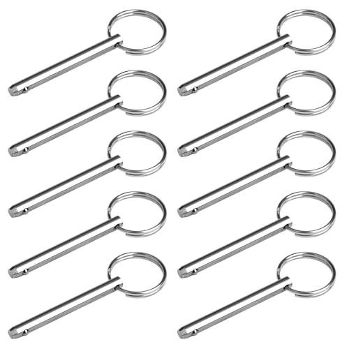 10 Pack Quick Release Pin Dia 1/4 Usable Length 2 Bimini Top Pin