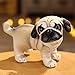 ASDFF 6 Types de Simulation Chiens en Peluche Carlin Jouets réaliste Husky poupée Peluche Bouledogue en Peluche Oreiller Dessin animé poupées Enfants Cadeau stand4