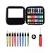 Lighted Crochet Hooks with Case Value Pack 9/pkg Set and Bonus Seam Ripper Lighted - LED Lite Hooks - Ergonomic Needles for Arthritic Hands & Organizer. Set of 9 Hooks Size 2,5mm to 6,5mm (Black)