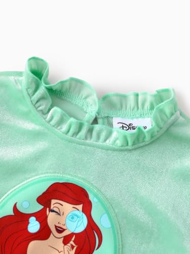 Image of Disney Girls' Tulle Tutu Dress Birthday Party Outfit Baby /Toddler | Officially Licensed, Frozen Elsa, Minnie, Princess, Velvet Top with Belt, Multi-Layer Mesh Skirt, Ruffle Long Sleeve Clothes