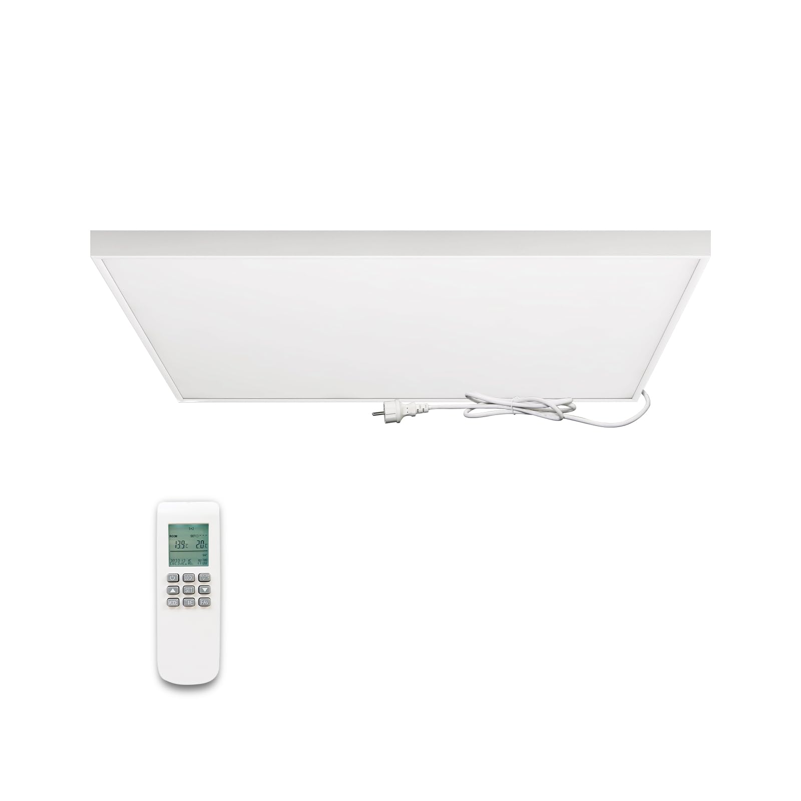Infrarotheizung Deckenmontage mit Thermostat Fernbedienung, Deckenheizung Infrarot Deckenheizstrahler, Elektroheizung Heizkörper Heizpaneel 860 Watt - 119,5x59,5cm, Überhitzungsschutz,1pcs