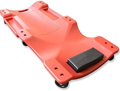 Amazon 軽量強化プラスチック クリーパー 6輪キャスター付き 赤 メカニッククリーパー カート 寝板 低床 自動車整備 車 バイク 車 バイク