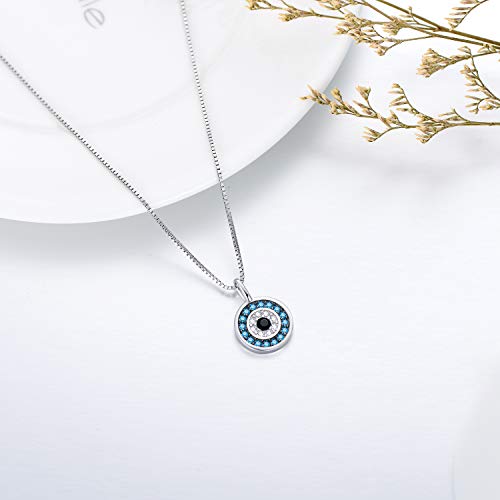 PEIMKO Evil Eye Necklace for Women 925 Sterling Silver Greek Protection Evil Eye Necklaces Jewelry Amulet Gift for Women4
