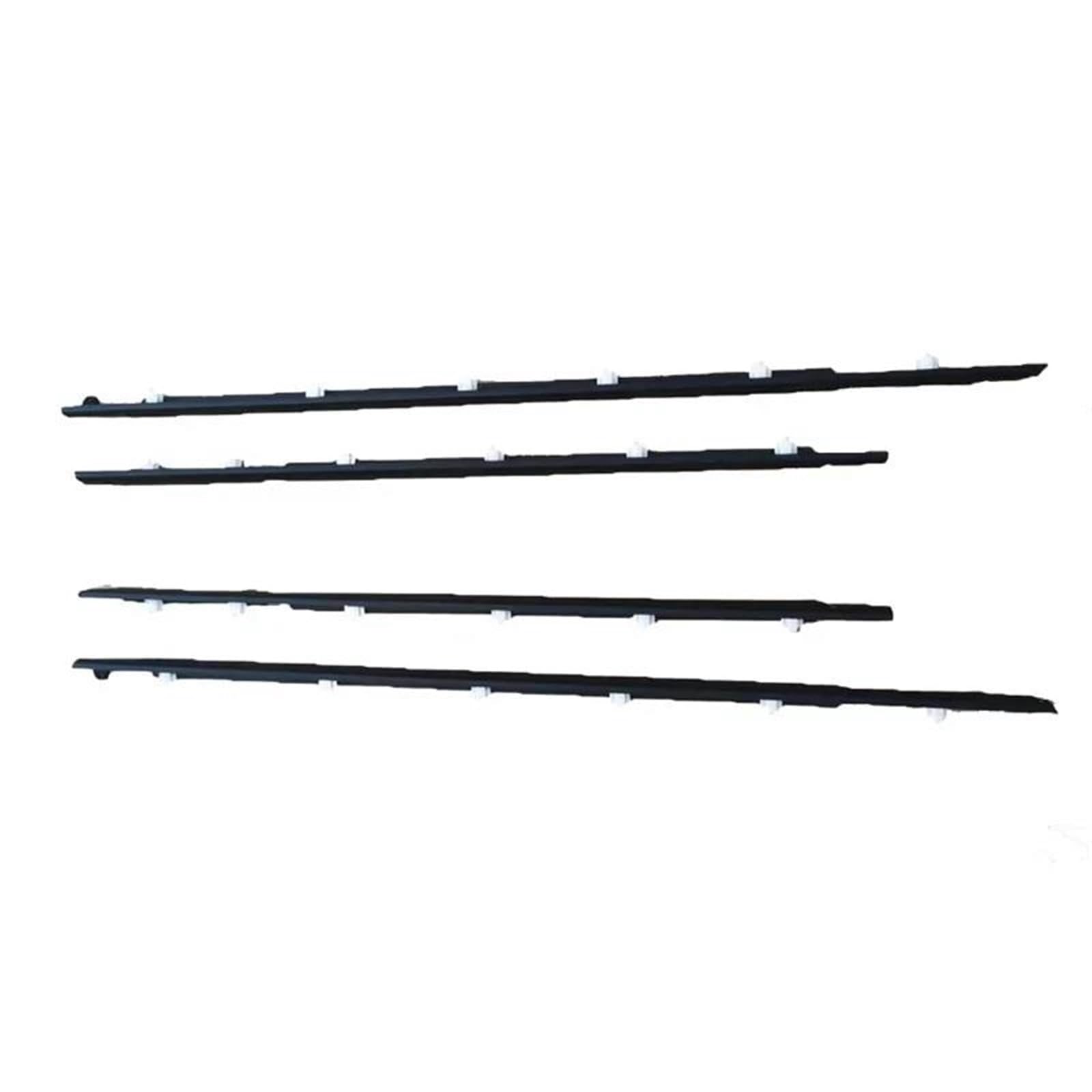 Trfbd Black 4Pcs Car Door Window Glass Seal Moulding Trim For Toyota For Land Cruiser Lc80 Fzj80 Lx450 75710-60021 1990-1998 Rubber(Black)