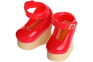 Obitsu 11SH-F007RD-WB Wedge Sole with Belt for 4.3 inches (11 cm) Body, Red