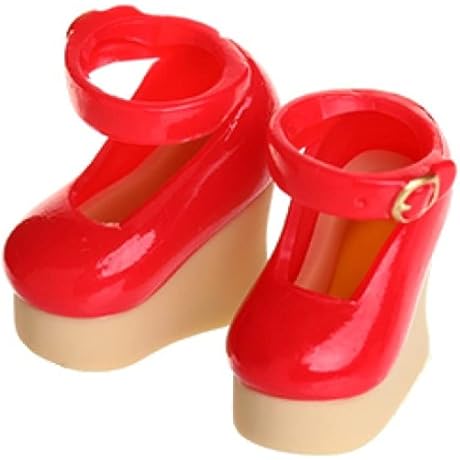 Obitsu 11SH-F007RD-WB Wedge Sole with Belt for 4.3 inches (11 cm) Body, Red