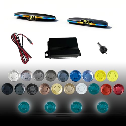 Image of Parking Sensor kit New Feature Rear with Selectable Distance in Feet, Bidirectional Display Options, and Customizable Numeric Orientation and There are 20 Color Probes to Choose from(Green)