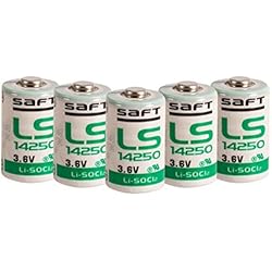 Pila 1 2 Aa 3.6 V Saft Pack de 5 Pilas LS14250 3,6V 1/2 AA, Blanco