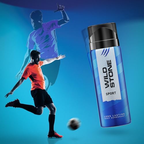 Image of Wild Stone Sport Deodorant for Men, Pack of 2 (200ml Each) | Best Gym Deodorant | Perfect for Active Lifestyle | Everyday Body Spray for Men