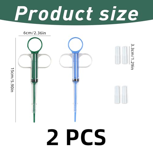 2 Stück Tabletteneingeber Katze,Tablettengeber für Katzen,Pill Assist Katze,Dogs Pet Tablettengeber,Wiederverwendbare Urostat Hund Schluckhilfe Tabletten Feeder für klein Hunde Tablettenspritze Kapsel
