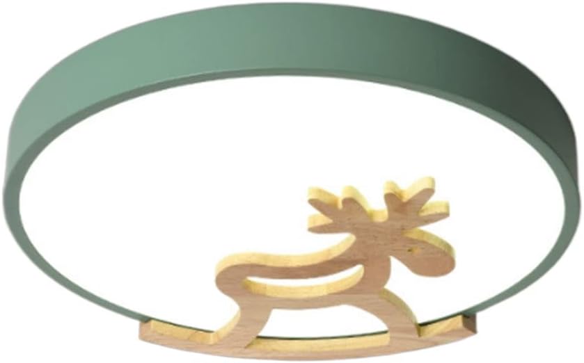 Ultra Thin Led Ceiling Light Round Flat Light Modern Led Ceiling Lamp Non Dimmable Ceiling Lighting Daylight White 5500K for Learning Room, Tea Room, Bathroom/Green/50Cm